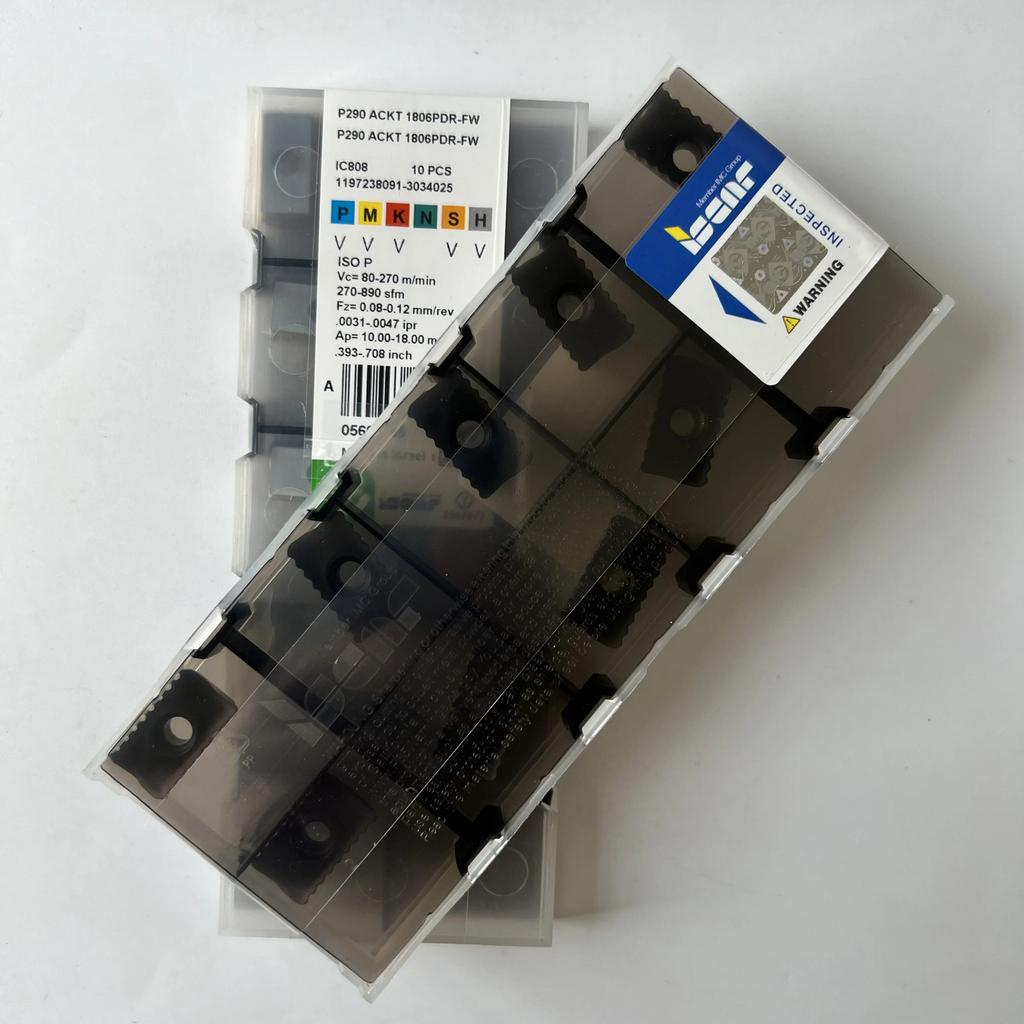 ISCAR / P290 ACKT1806PDR-FW IC808 / Industrial indexable Carbide Inserts 10 Pcs