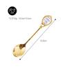 Stainless Steel Golden Coffee Milk Spoon Creative Stirring Spoon Elegent Ceramic Dessert Honey Spoons