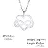 Minimalist Hollow-Out Infinity Heart Pendant Titanium Steel Necklace