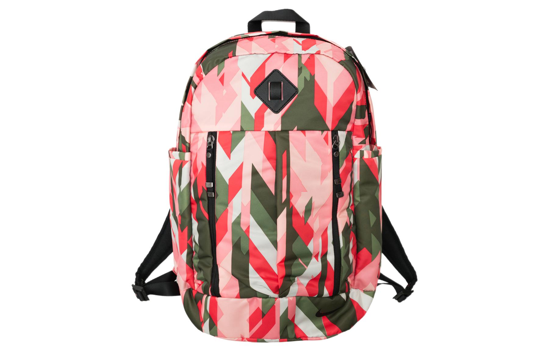 Nike Polyester Backpack Regular Unisex Pink/Army Green/Red BA5242-808
