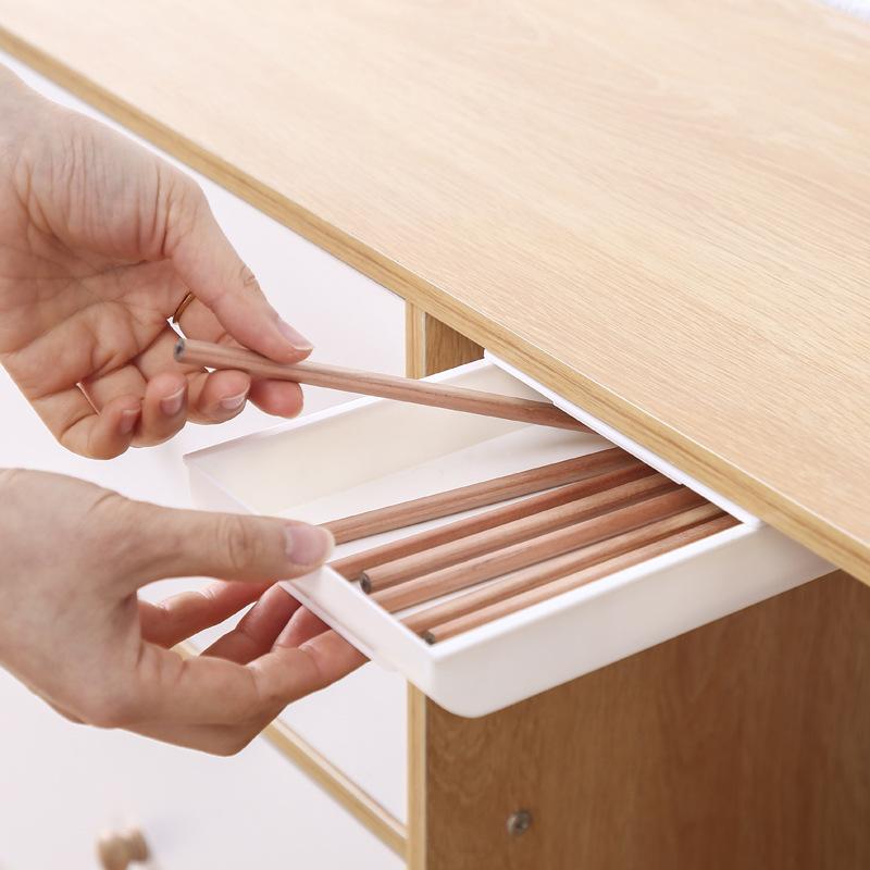 Hidden Drawer Storage Box Punch Free Desk Pencil Box Paste Small Drawer Office Debris Storage Box