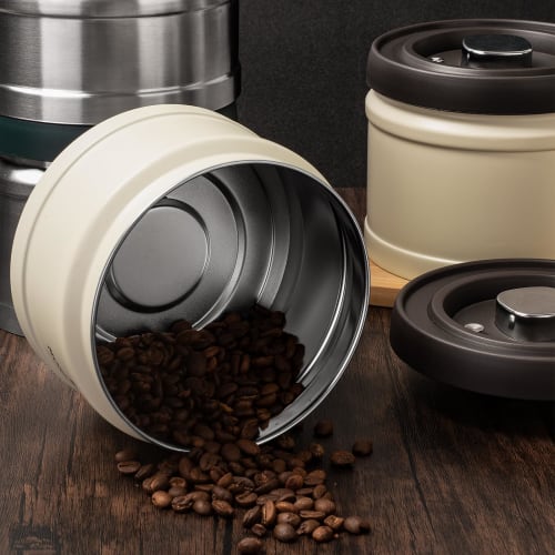 MERMOO YILAN Coffee Canister, Vacuum Canister, Coffee Storage Container, Food Storage, Vacuum Storage Container, Anti-oxidation, Storage Box for Beans