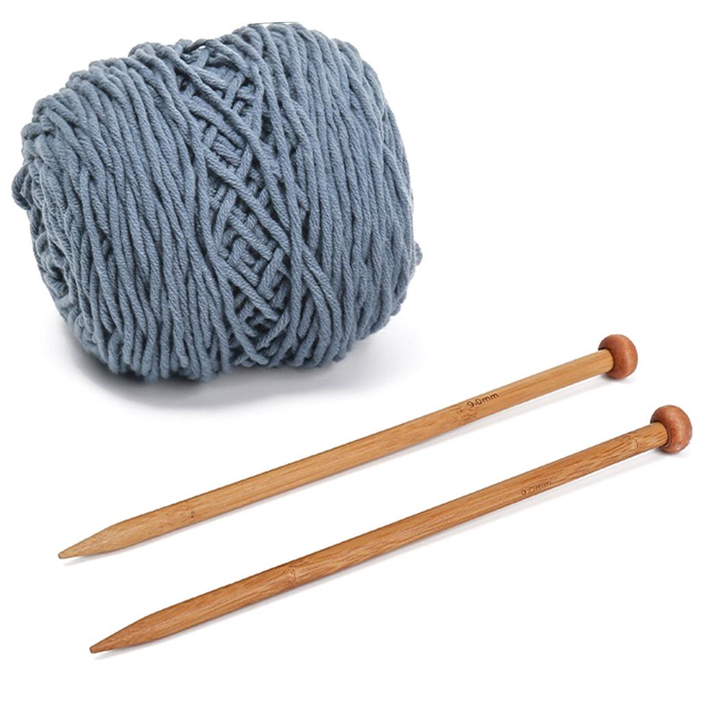 6PCS Bamboo Crochet Hooks for Weaving Bag Socks Yarn Crafts Wood Knitting Needle Pointed Head Knitting Needle