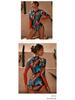 2023 Women's European & American Style Print Zipper Surfing Swimsuit