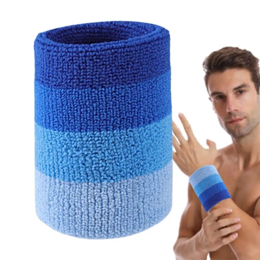 2pcs/pair Colorful Sweat Band Polyester Sport Wristband Yoga Wrist Wrap  Table Tennis