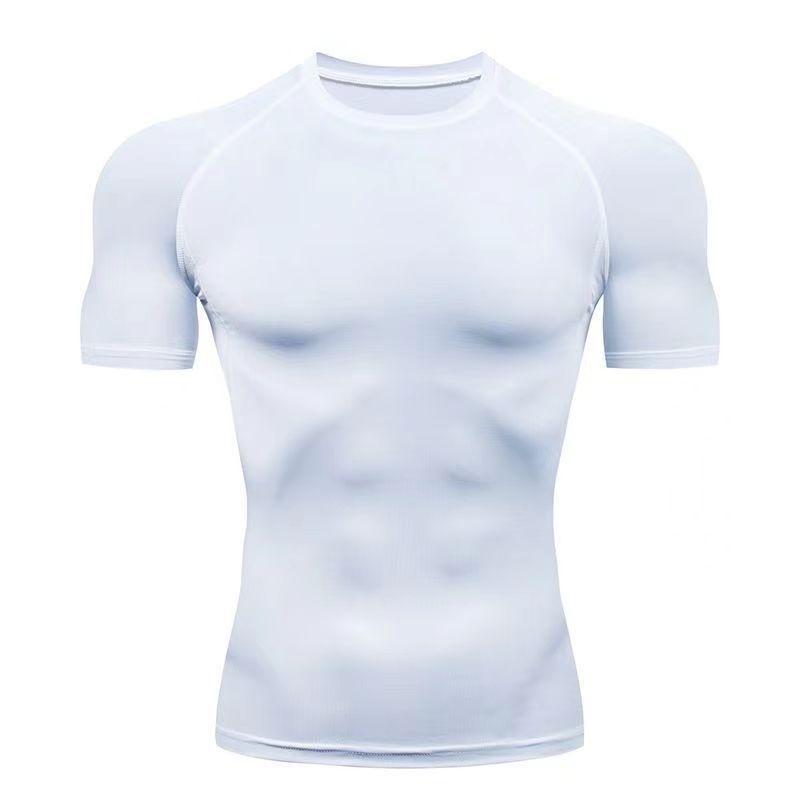 Men’s Quick-Dry Breathable Sports T-Shirt: Elastic, Short Sleeve, Fitness Running Top