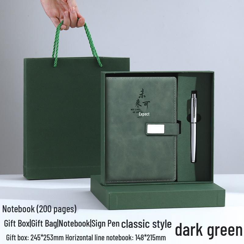 Custom B5 Notebook Gift Set with Thickened Cover, A5 Business Diary, and Logo Printing.