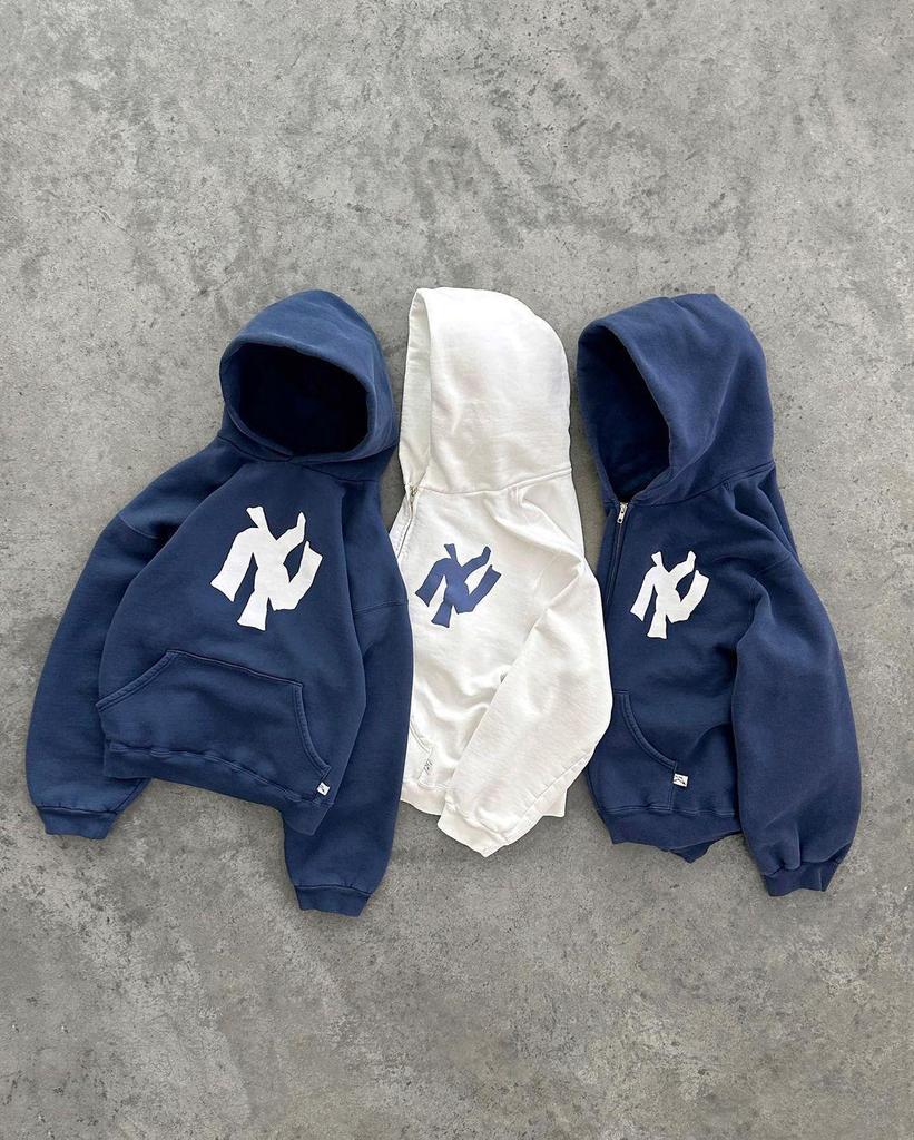 2024 Unisex European and American Hooded Sweatshirt Jacket - Autumn/Winter Print