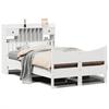 Solid Wood Bed without Mattress White 135 x 190 cm Pine Wood