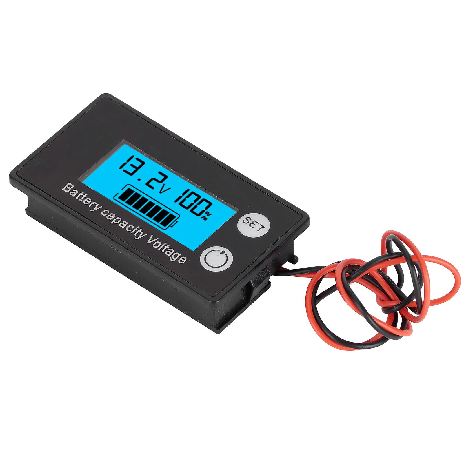 

JX6133 РК-дисплей Вольтметр постійного струму Водонепроникний Тестер ємності акумулятора Монітор напруги DC8100VСиній