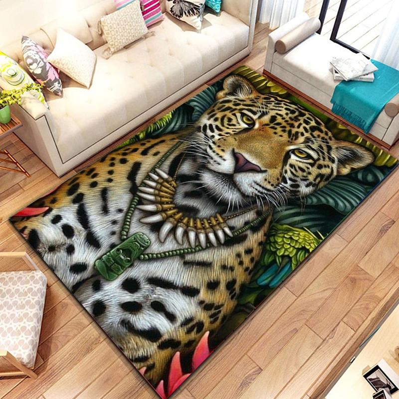 Animal Leopard Cheetah Cartoon Beast Area Rug,Carpet for Home Living Room Bedroom Sofa Doormat Kitchen Decor, bedroom decor