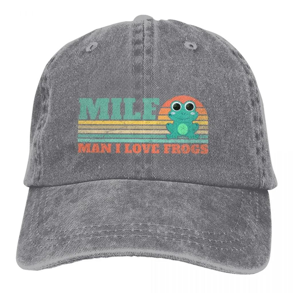 Multicolor Hat Peaked Women's Cap MILF Man I Love Frogs Personalized Visor Protection Hats