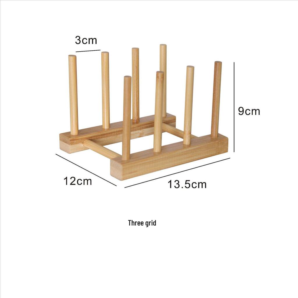 Multi-Functional Bamboo Dish Drying Rack for Cups, Plates, and Bowls