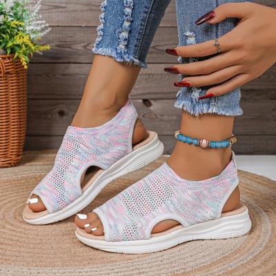 Zapatos de Moda para Mujer Verano 2025 Comodidad Casual Sandalias Deportivas Sandalias de Cuña para Playa para Mujer Sandalias Romanas de Plataforma para Mujer