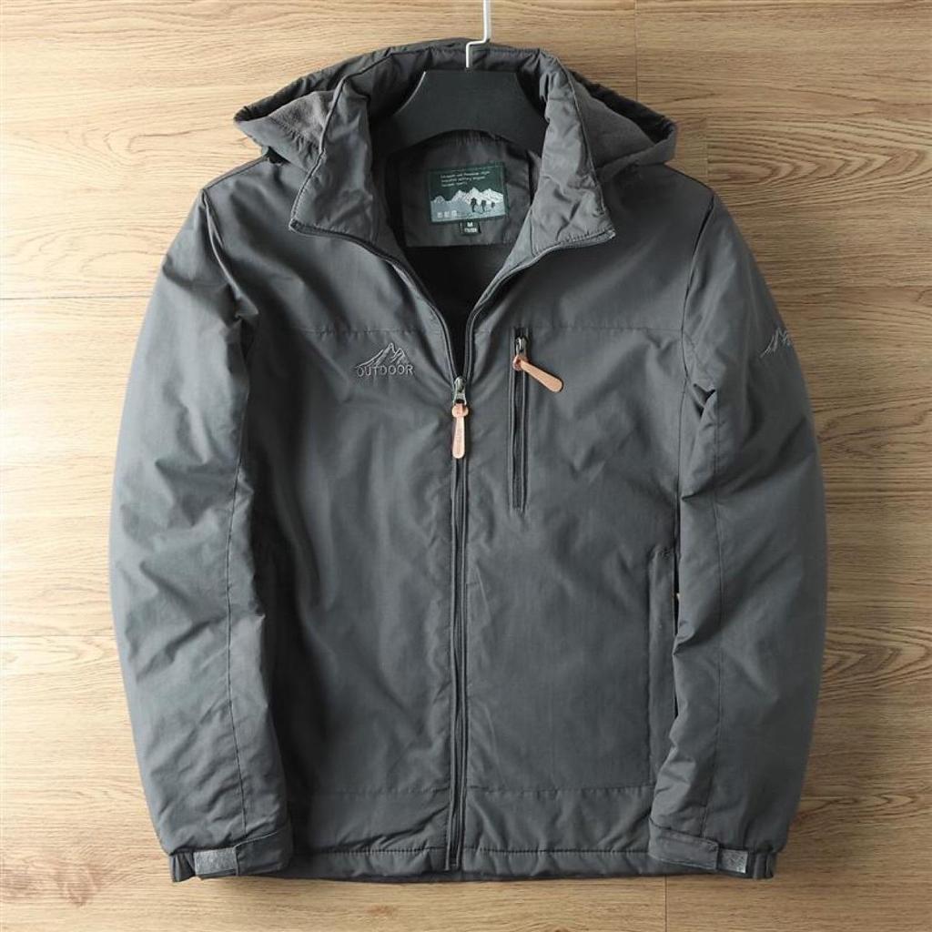Men's Fall and Winter Outdoor Padded and Thickened Warm Punching Jacket Windproof Waterproof Workwear Jacket