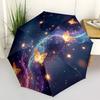 1pc Butterflies Flying In Starry Sky Umbrella with Plastic Handle,Suitable for All Seasons Home Travel Outdoor UmbrellaM1280