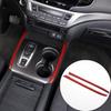 Carbon Fiber Red Center Console Gear Side Strip Sticker For Honda Pilot 17+