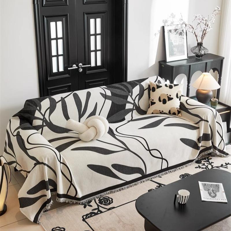 Geometric Abstract Modern Style Simple Chenille Thickened Non-Slip Sofa Cover Sofa Cover Cloth Cover Cover a Piece of Full Cover Cloth