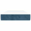 Pocket Spring Mattress Medium Firmness Dark Blue 90 X 220 X 20 Cm Velvet