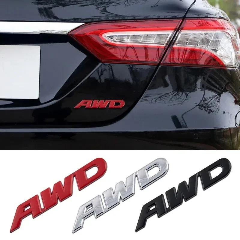 3D Metal AWD Logo Universal Car Emblem Fender Badge Trunk Decal Sticker For VW Toyota Honda CRV XRV MAZDA 4WD SUV 4x4 Off Road zs9