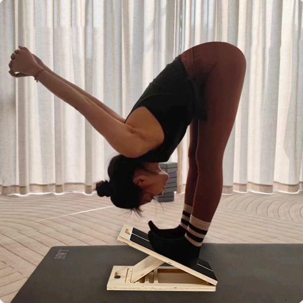 Portable Wooden Wedge Footrest Folding Wooden Slant Board  Calf Stretching