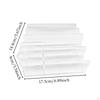 Acrylic Desk File Organizer Clear Stand Modern 4 Sections Desktop Folder Sorter for