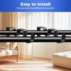 Creatyi Heavy Duty Double Curtain Rod Bracket Double Rod Holders for 1 1/4 Inch and 3/4 Inch Rod (2 PCS, Black)