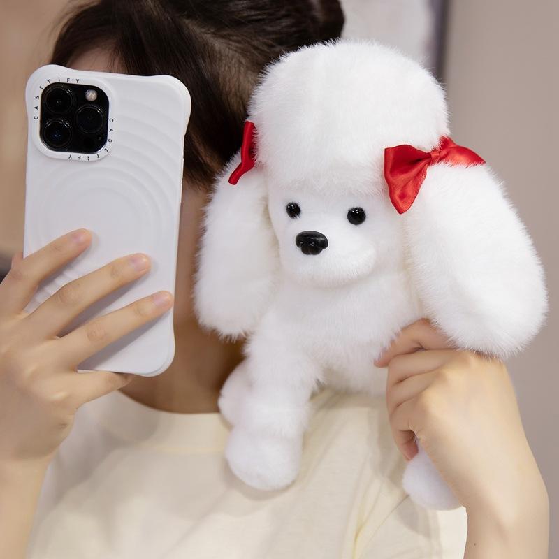 1Pcs Stuffed Doggy Cute Fluffy Plush Pet Room Decor Realistic Sitting Poodle Pug Puppy Plush Toys Children Birthday Gift