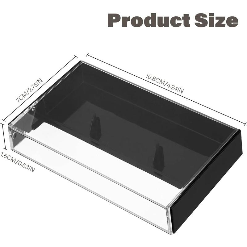 5Pcs Compact Vintage Cassette Tape Box Clear Plastic Storage Case For Audio Cassettes Tape Organizer Dustproof Collection Holder
