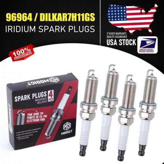 4 PCS Fit NGK 96964/12290-5A2-A01/ DILKAR7G11GS Iridium Spark Plugs for Accord