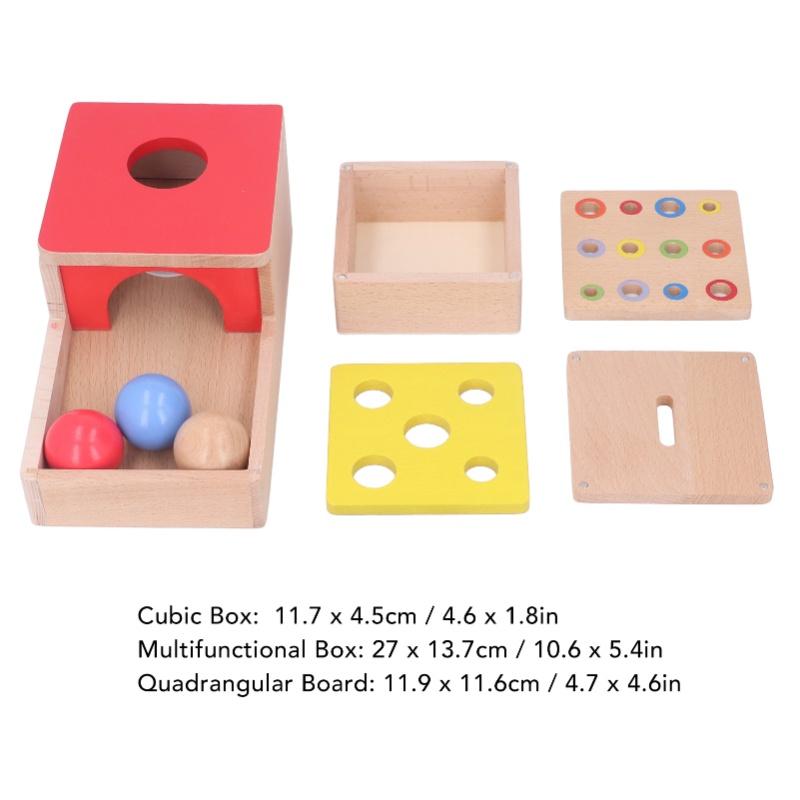 4 In 1 Wooden Play Kit Object Permanence Box Carrot Harvest Shape Color Sorting Stacking Learning Toy For Toddlers