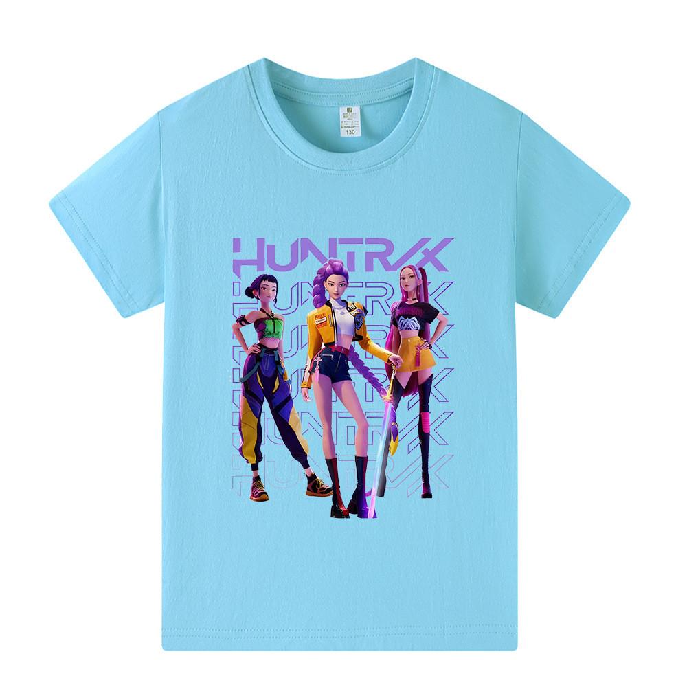 A1235 Kids Boys Girls Kpop Rumi Zoey Mira Print Short Sleeves T-shirt