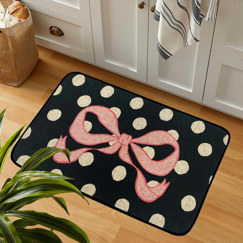 Blumen-Bodenmatte im Retro-Stil, schmutzabweisend und pflegeleicht, saugfähige und schnell trocknende Badezimmer-Bodenmatte