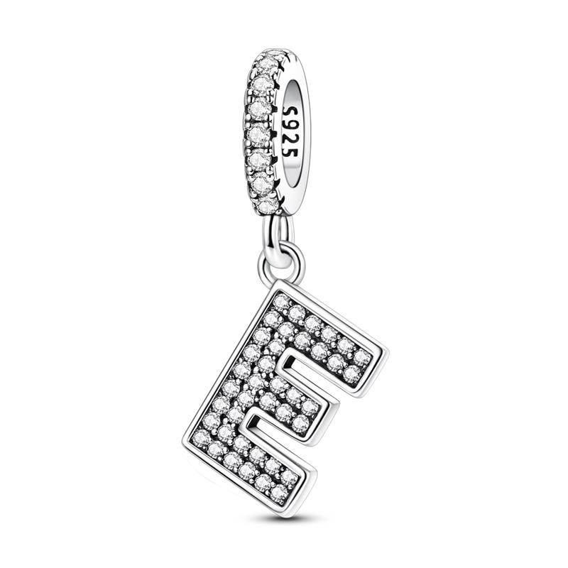 Neuer Kupferperlen-Anhänger 26 Buchstaben A-Z DIY-Name Geeignet für Original-Armband Schmuckherstellung für Damen