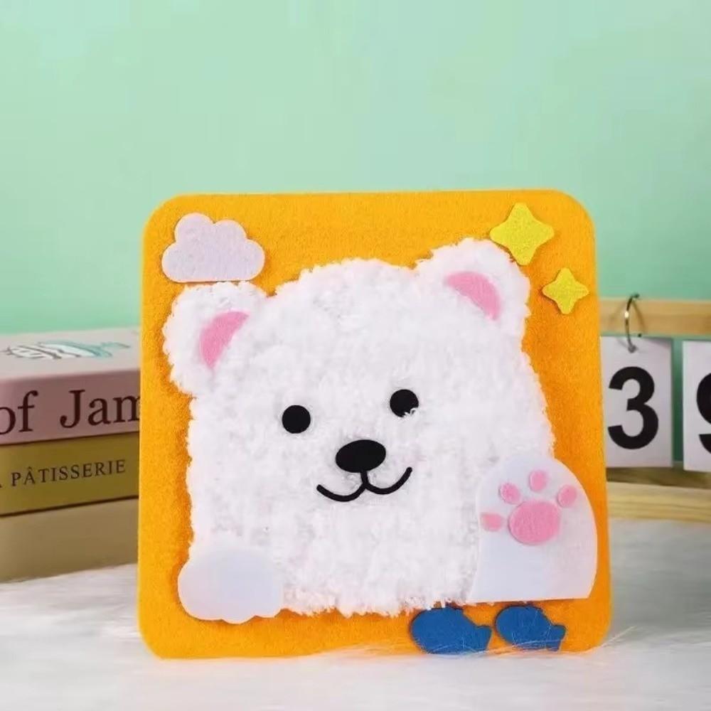 With Sticker Educational Children's Toy Stuffed Animal Cartoon Animal Felt Sewing Kit  Kids