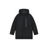 Solid Color Casual Mid-Length Down Jacket Men Outerwear Black F11M342909F-BK