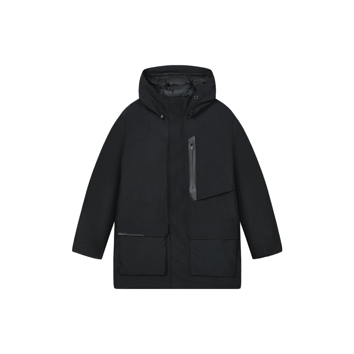 

Fila Однотонная повседневная куртка средней длины на пуху мужская верхняя одежда Черная F11M342909F-BK XL