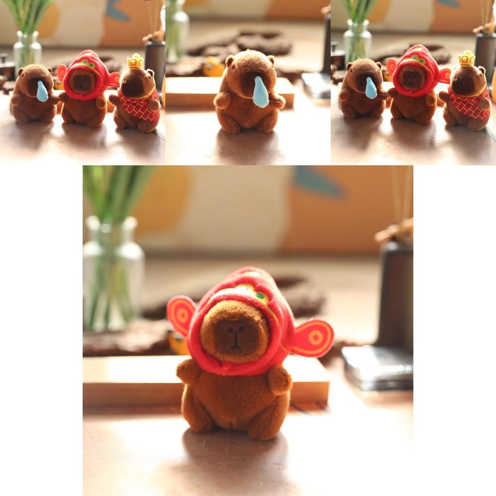 Cute Capybara Stuffed Toy Keychain Lightweight Pp Cotton Plush Backpack Clip Gift For Girls Teens