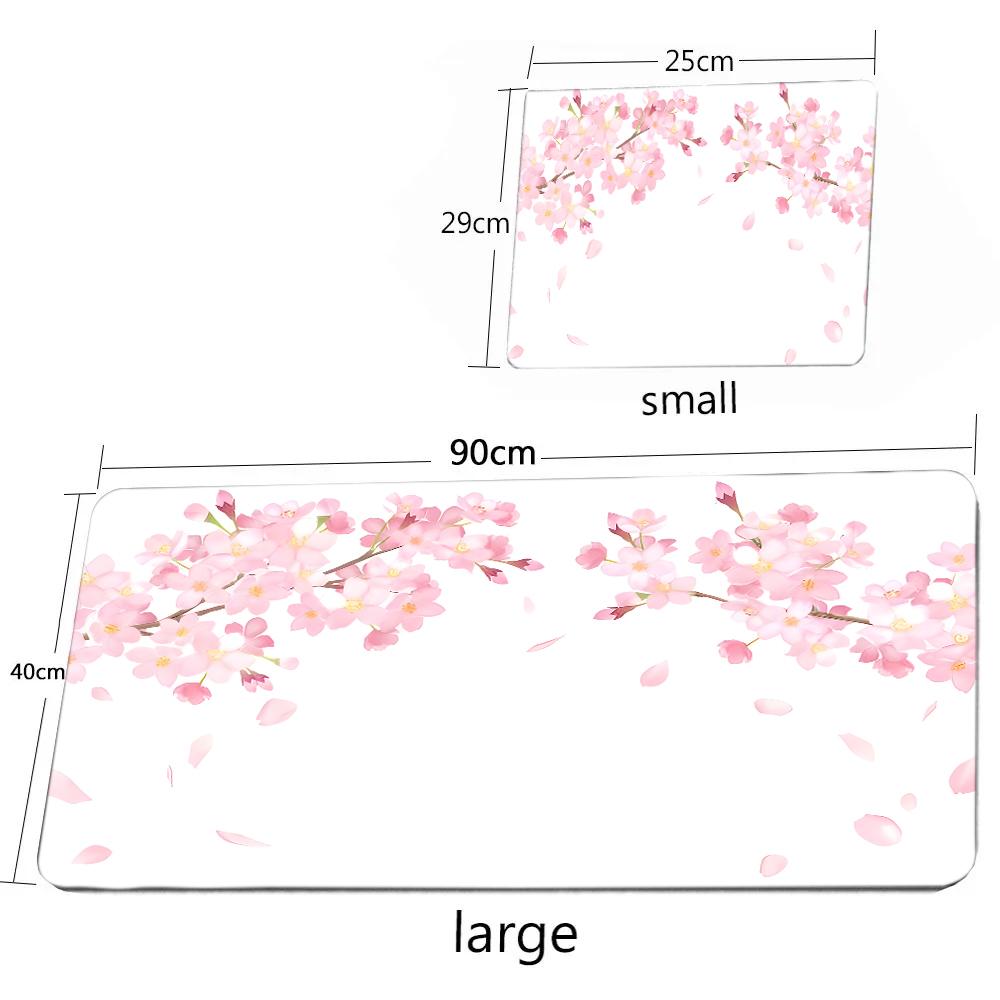 

XXL Japanese style Gaming Mouse Pad Pink Sakura Mousepads Black White Large Desk Mat Art Mousepas New Office Laptop Gamer Rugs 290X250X2MM