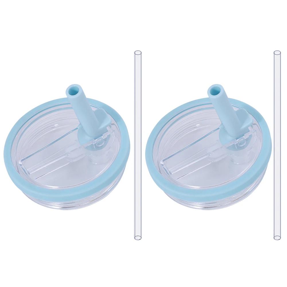

2PCS Reusable Tumbler Cover for Stanley 30oz Mug Accessories with Straw Dustproof Tumbler Lids Replaceble Tumbler Flip Straw Lid світло-синій колір