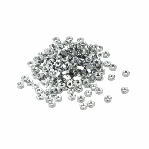 uxcell Hex Nuts, Metric Coarse Thread Carbon Steel M2x0.4mm Hex Nuts, Silver Tone, 200pcs