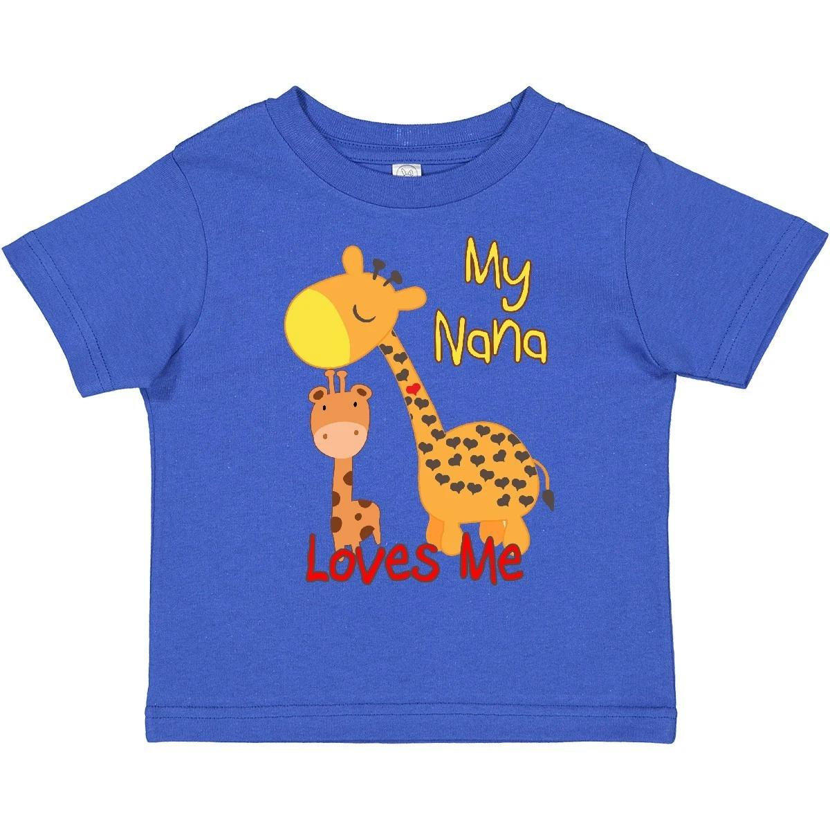 Inktastic My Nana Loves Me Giraffe Toddler T-Shirt Grandmother Child Preschooler 160