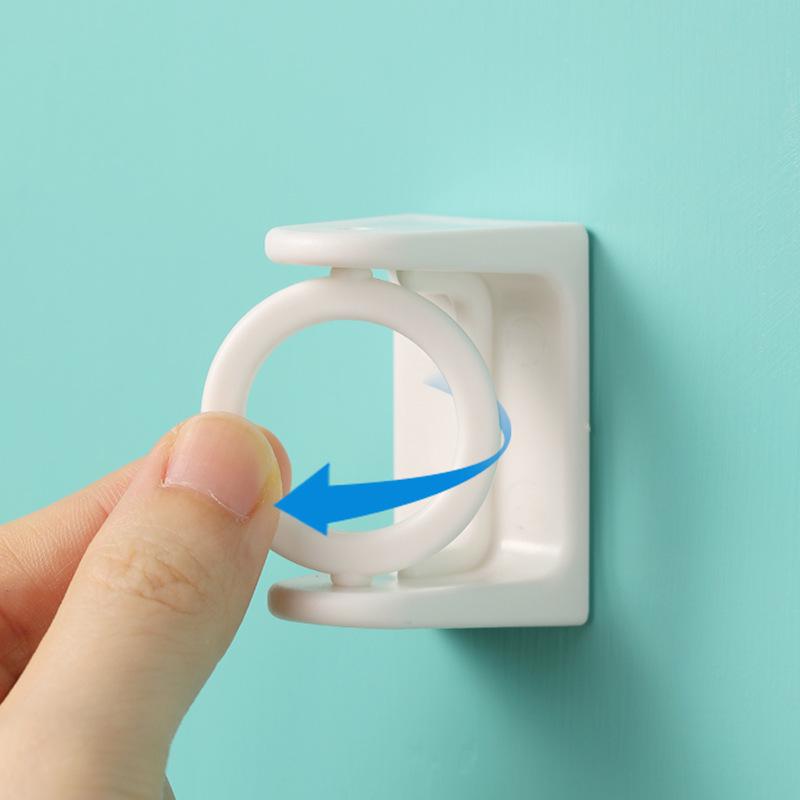 360° Rotating Transparent Wall-Mounted Retractable Hanging Rod Bracket