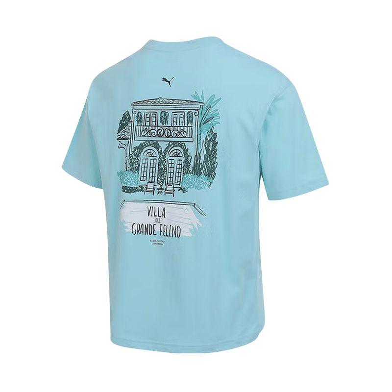 Puma Maglione Girocollo Moda Manica Corta T-Shirt Nautica Unisex T-Shirt Blu 633337-44