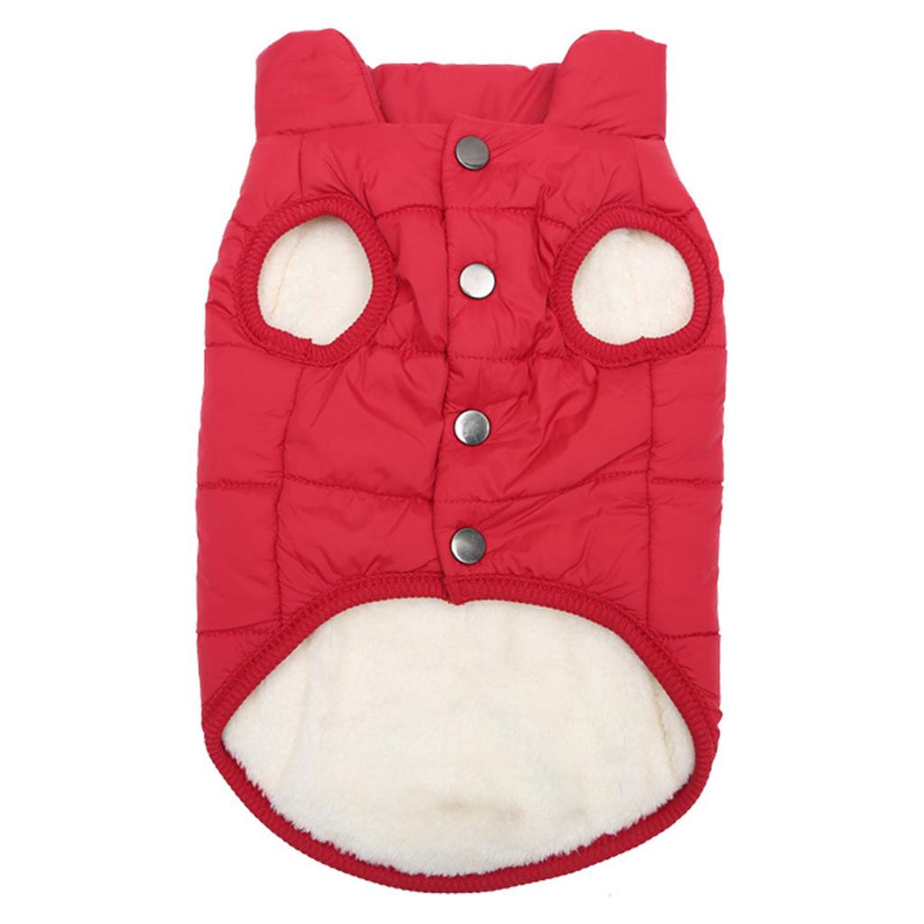 Winter Dog Coat Furry Lining Solid Color Windproof Dog Snowsuit Dog Coat Puppy Outfit Puppy Outfit Easy to Wear