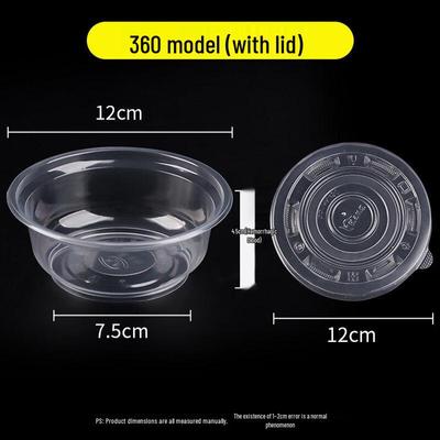 ZISIZ Disposable Plastic Food Bowls