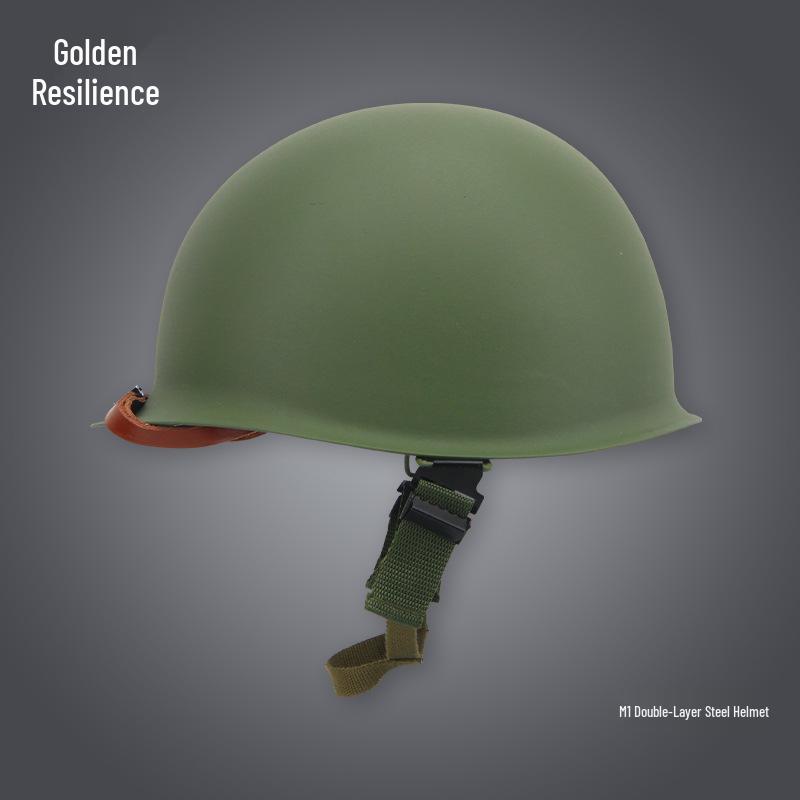 Classic WWII M1 Double-Layer Steel Anti-riot Tactical Helmet - Film & TV Prop Inspired by Band of Brothers. M1