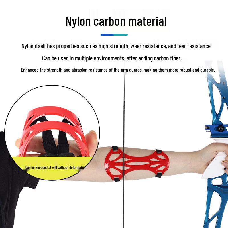 Archery Nylon Carbon Arm Guard: Adjustable, Multi-Color Protective Gear