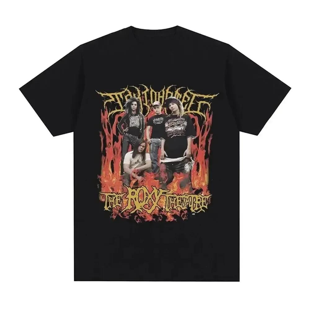 Trupa rock Tokio Hotel Kaulitz Tricou imprimat Tricou din bumbac Tricou cu mânecă scurtă Trend Bărbați Femei Hip Hop Streetwear Tricou Haine