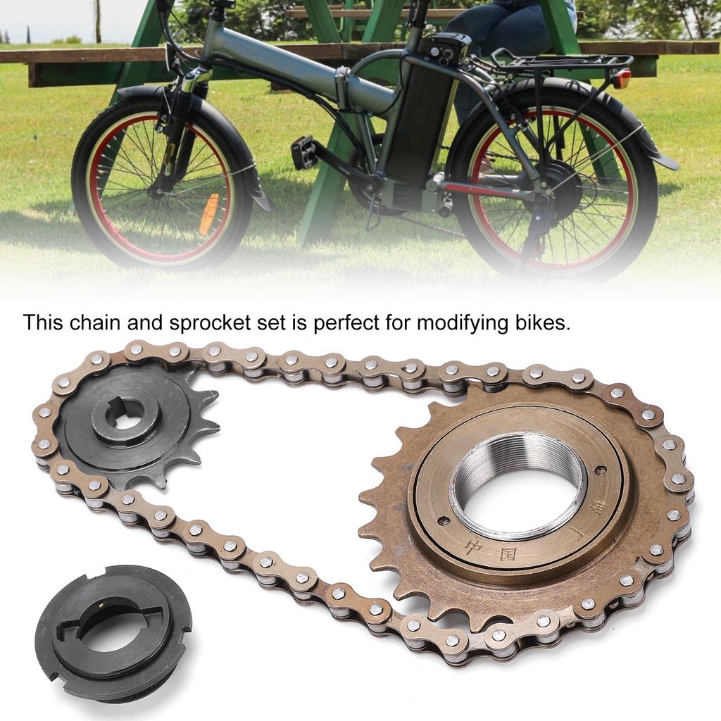 Sprocket Chain Set, for chains and Strong Bike Accessory Folding ReplacementSprocket 22T Tooth Rear Freewheel 38 Links bike freewh